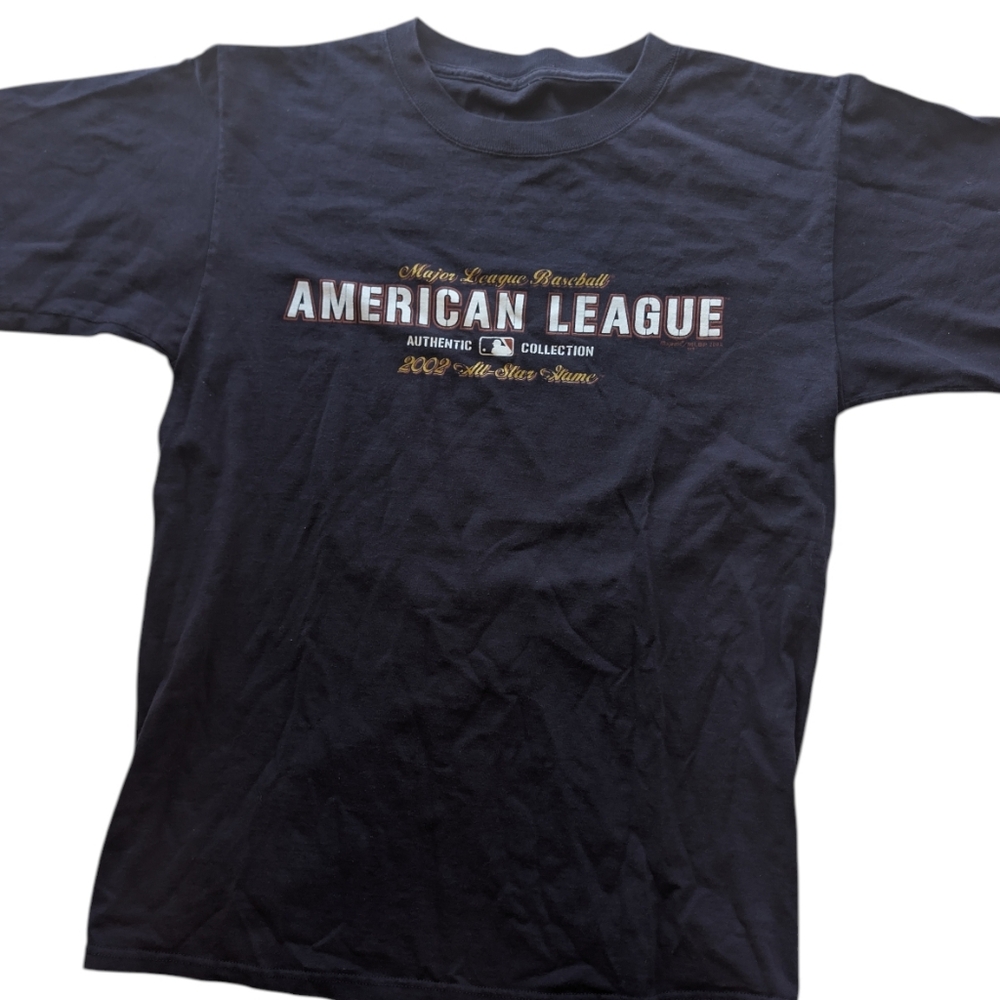 Vintage MLB American League Navy Tee 2002 All Star Game Mens Medium Baseball